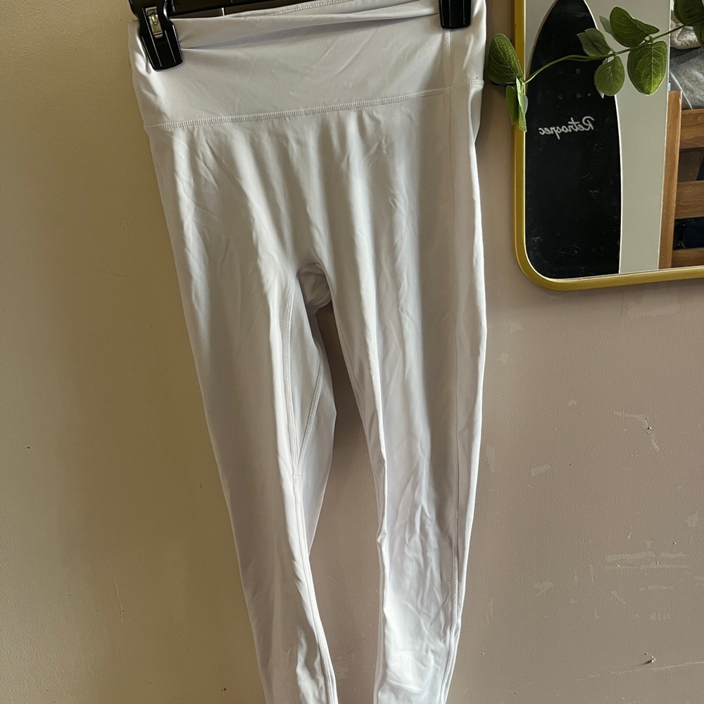 white fabletics leggings